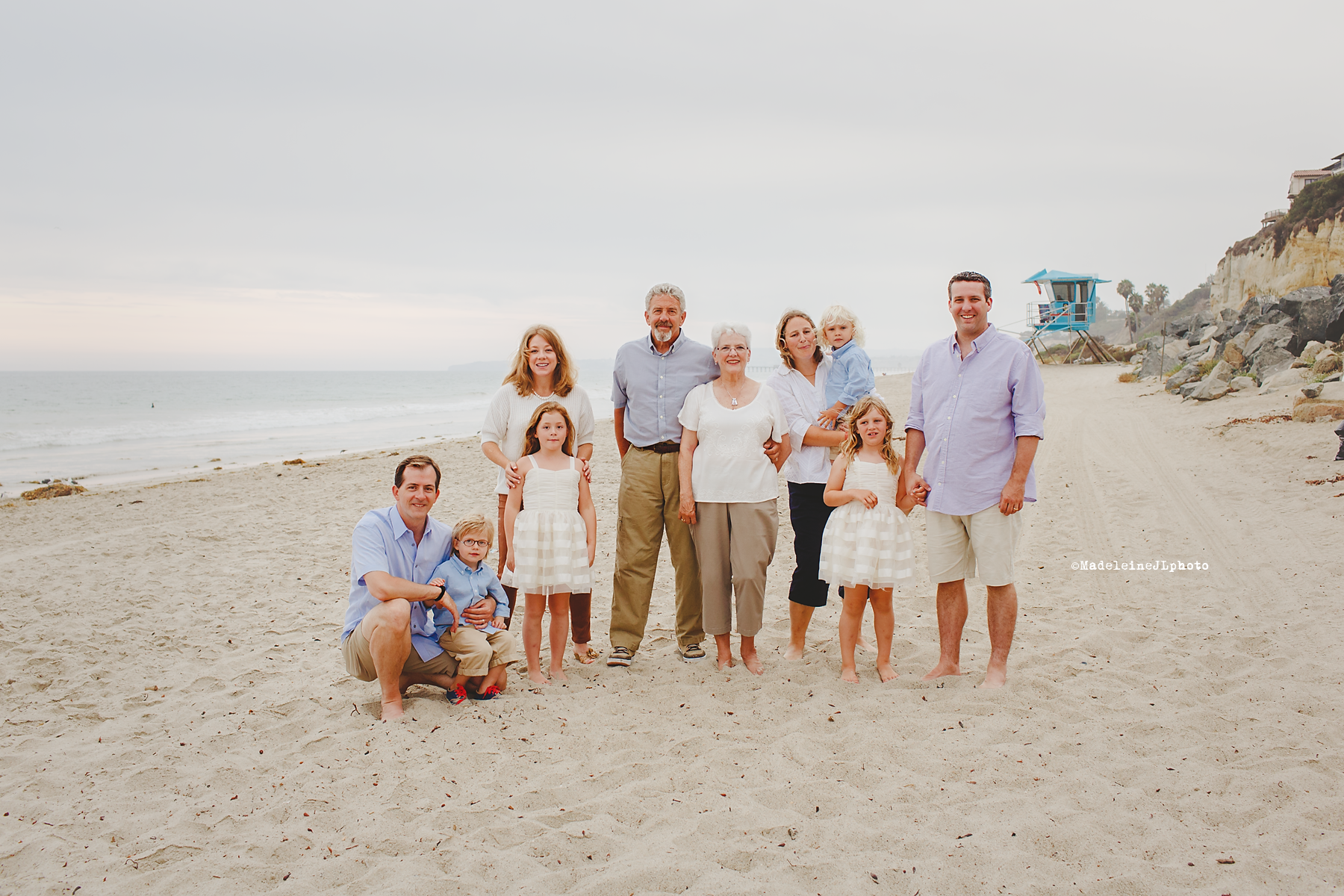 San Clemente Beach family session . Extended family beach session. Orange County family portrait photographer. Los Angeles San diego